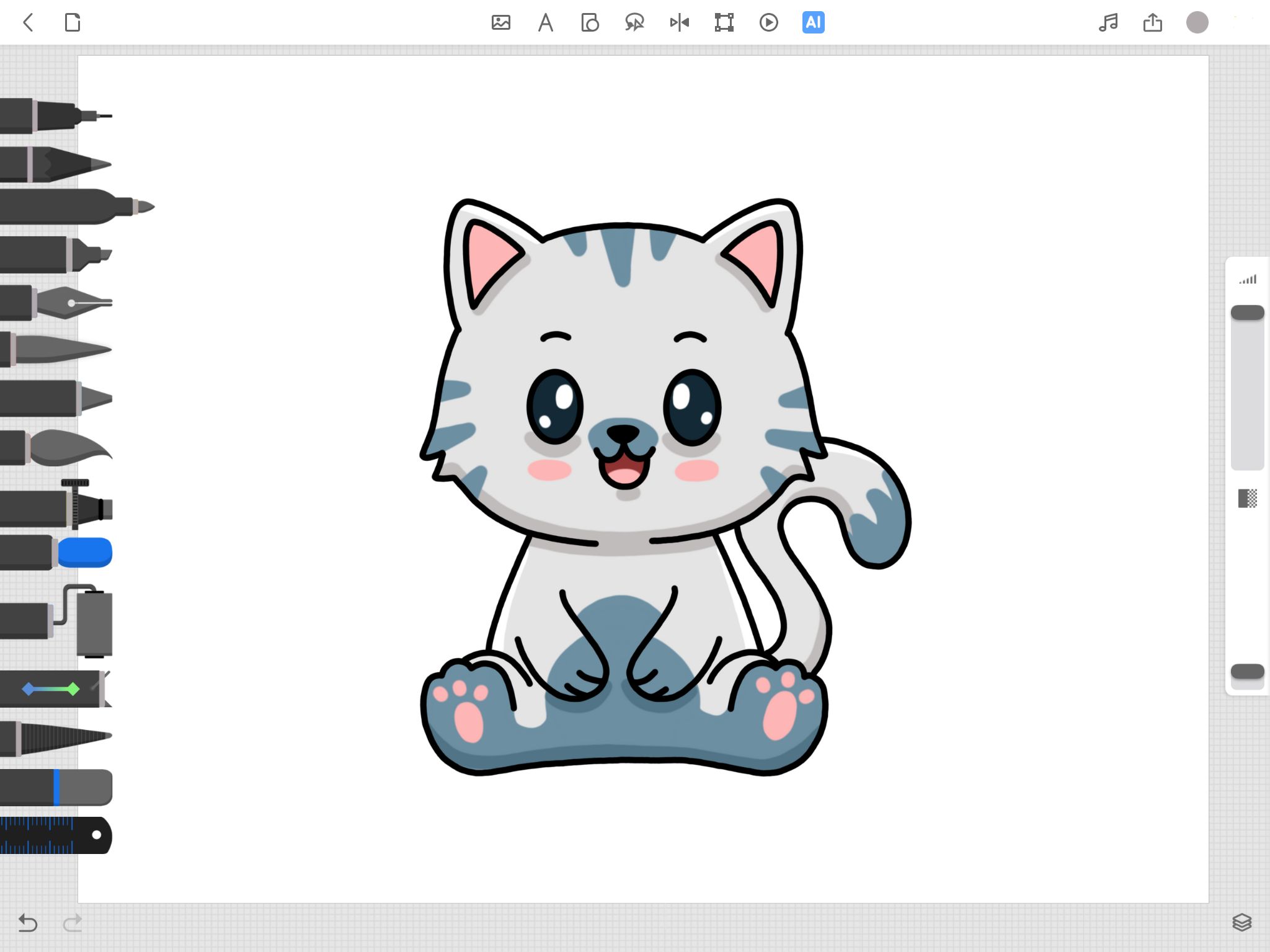 Adorable Cat Lesson View