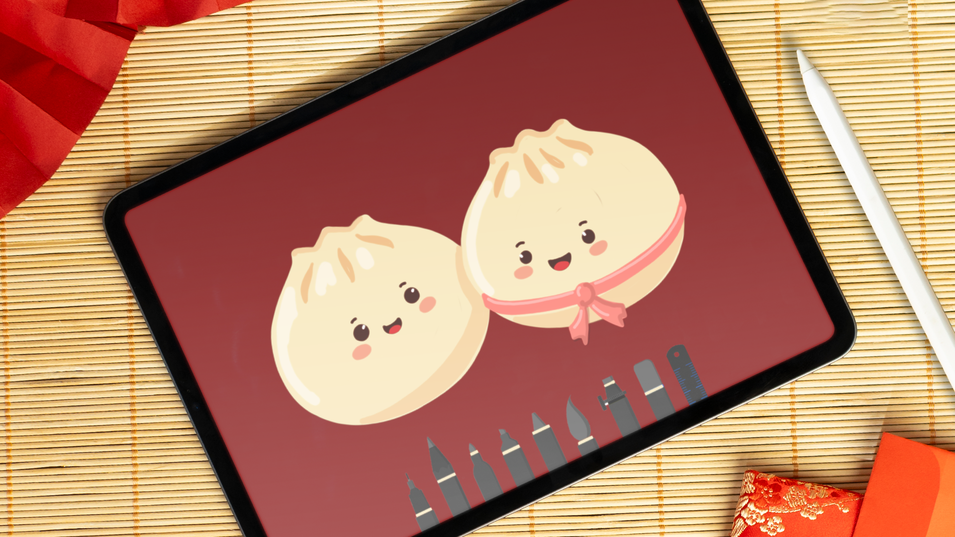Dumpling Pair Chinese New Year lesson image by Drawing Desk