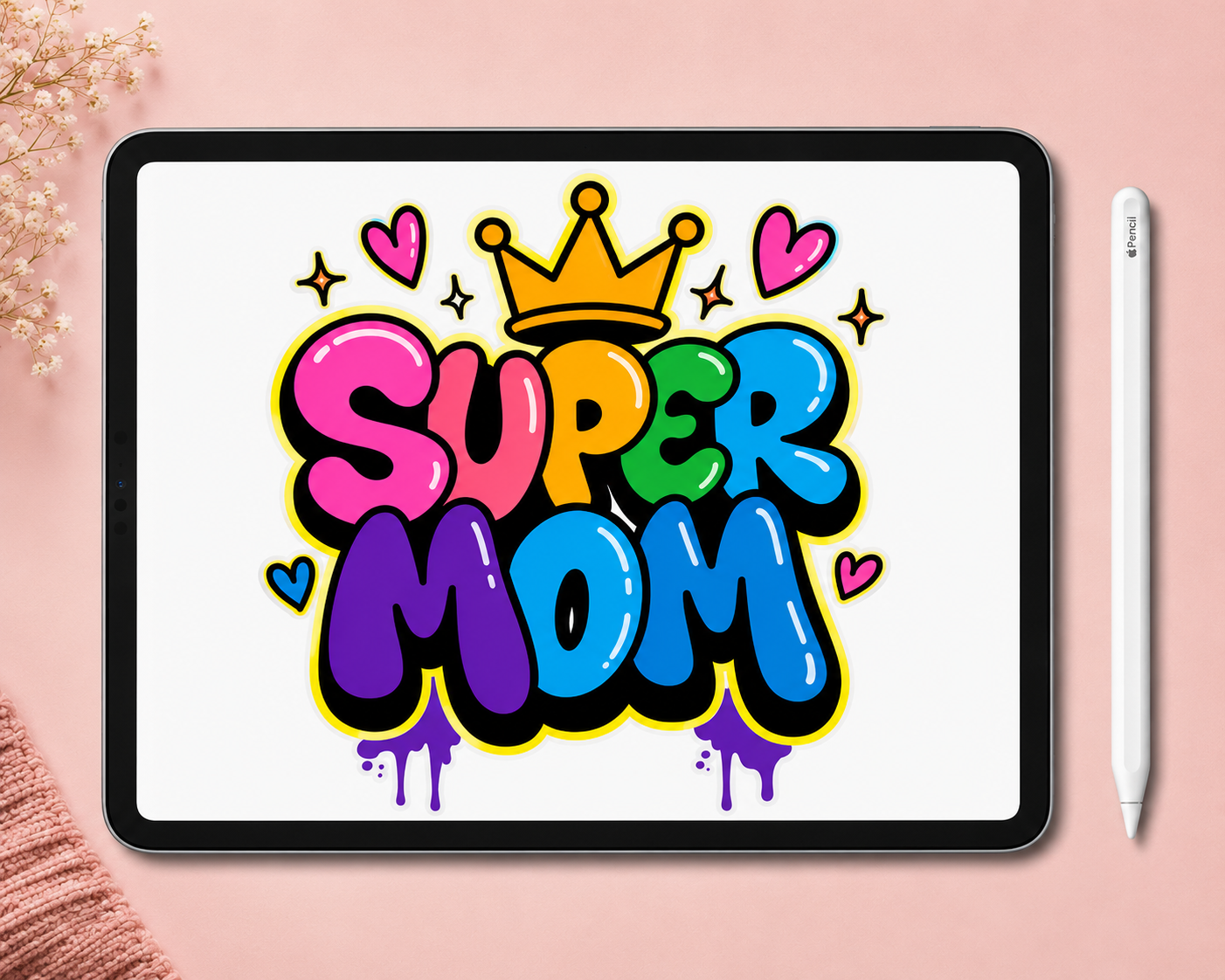 Super mom grafiti lesson on Drawing Desk