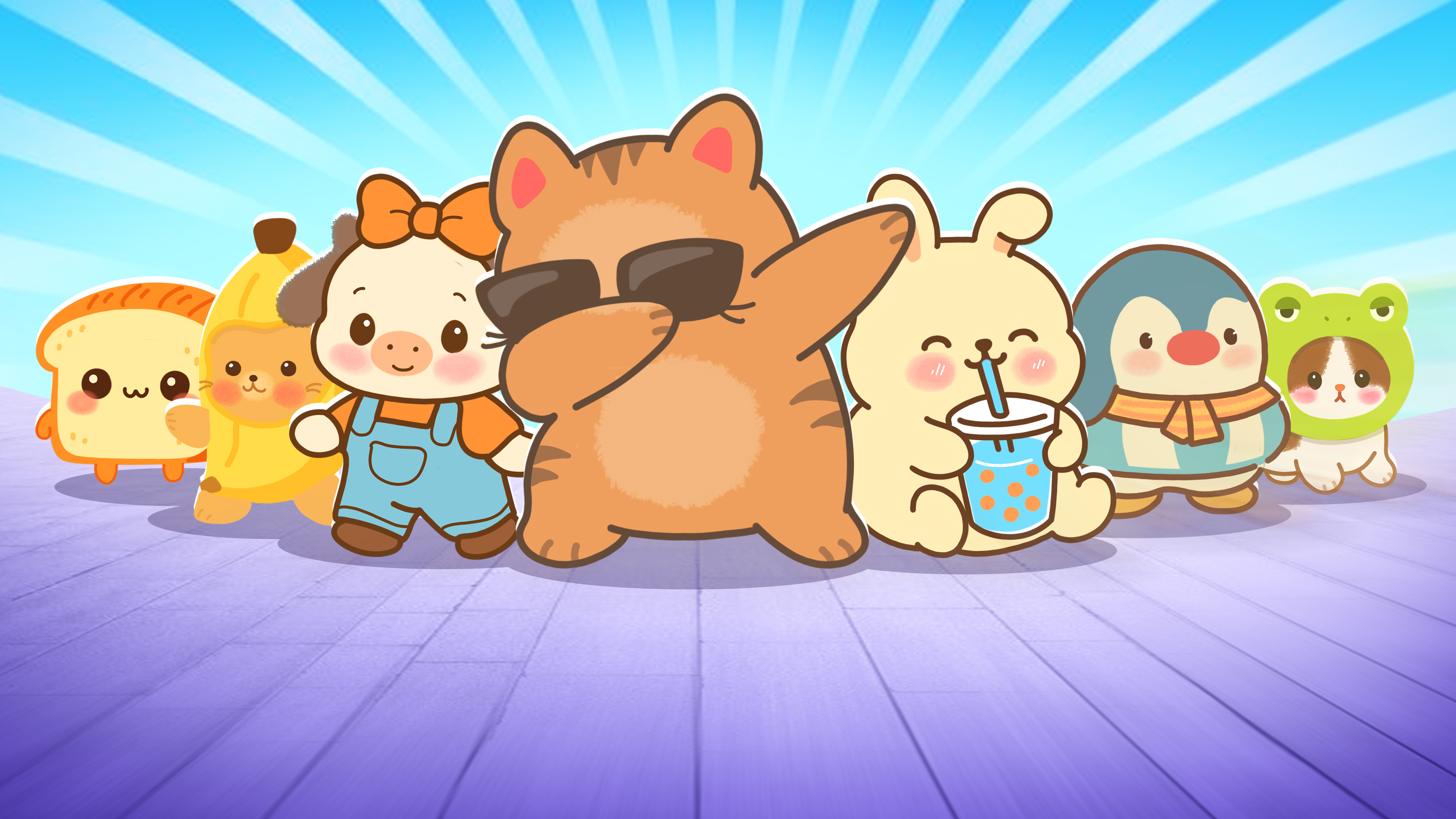 Kawaii Sticker Pack Drawing Desk