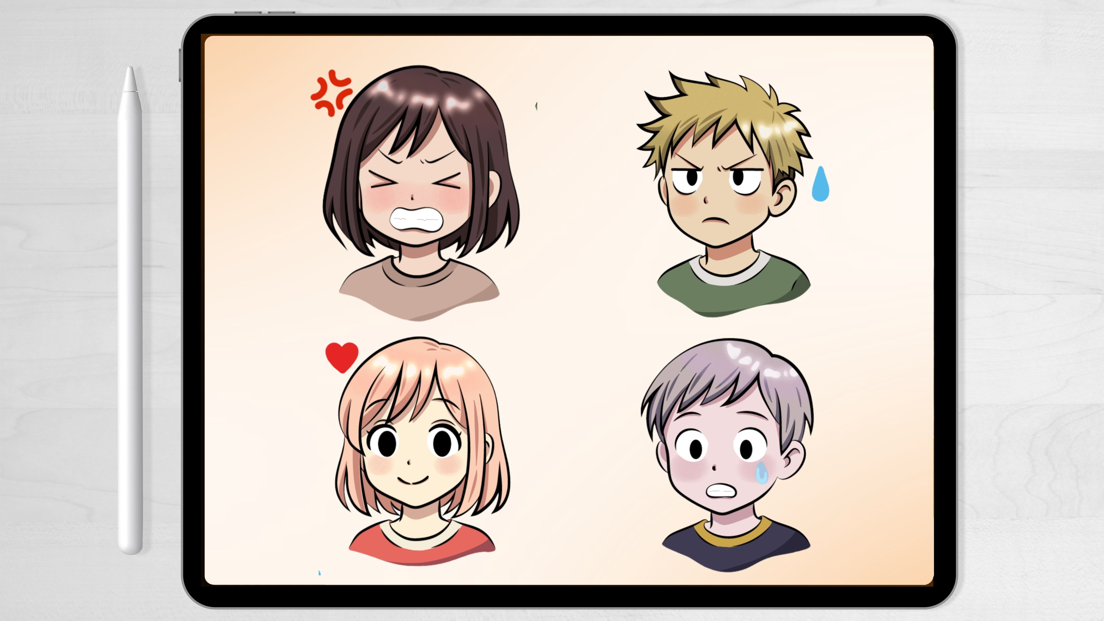 anime emotion symbols lesson by Drawing Desk